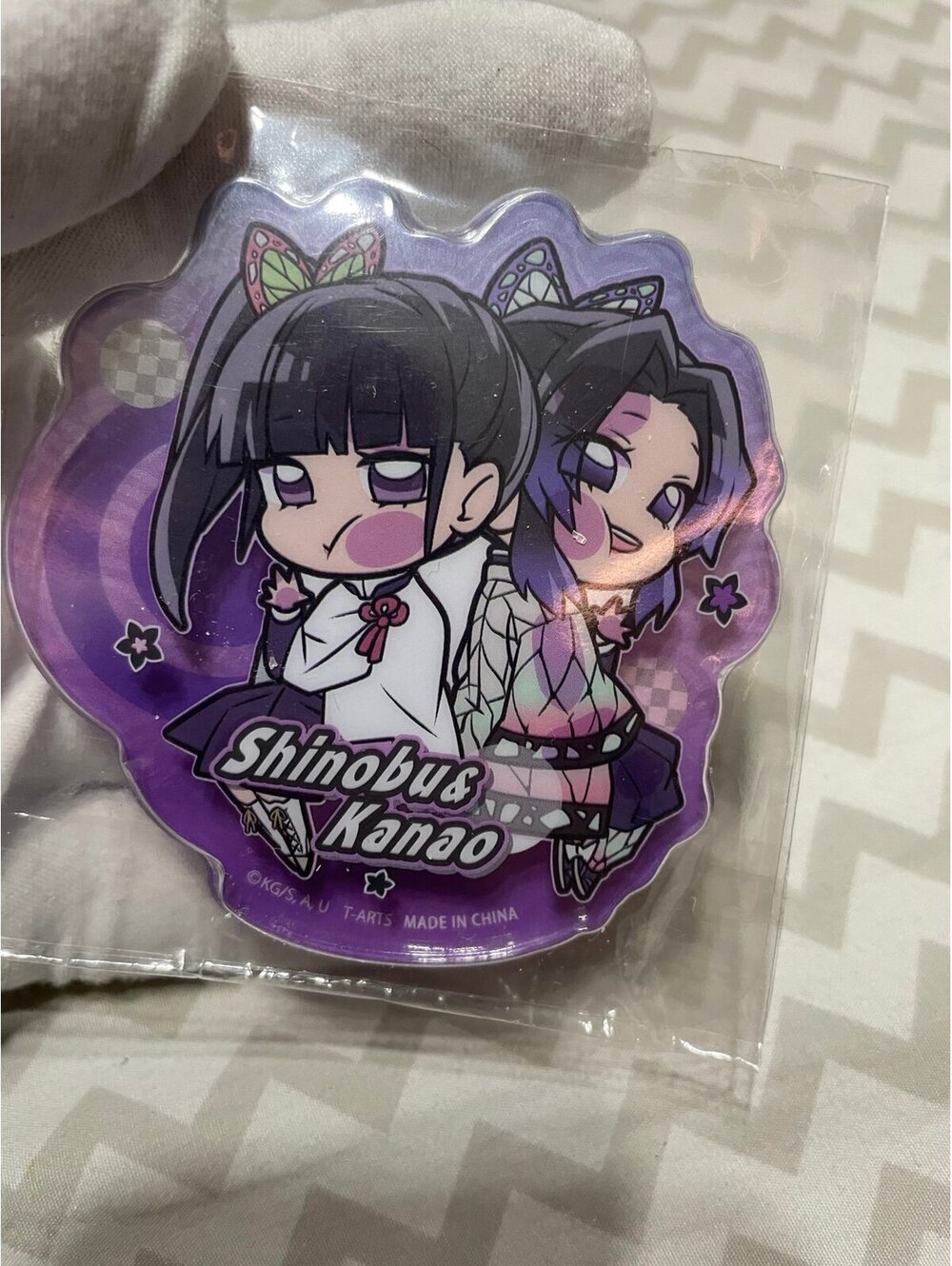 Demon Slayer Anime Large Plastic Bubble Sticker from Japan- Shinobu & Kanao